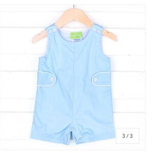 Classic Whimsy Light Blue Solid Jon Jon with tabs